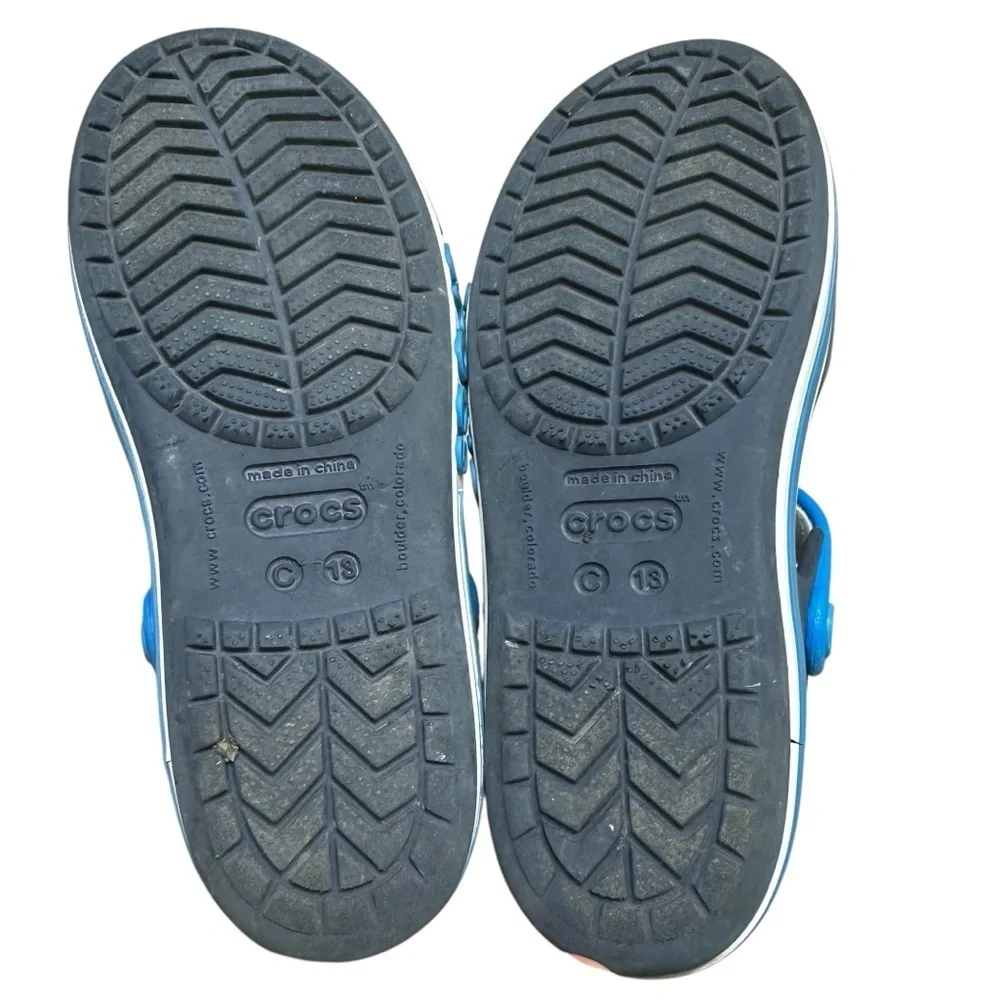 CROCS BAYABAND SANDAL Navy Blue Strap Sandals Size 13  Comfy Summer Beach